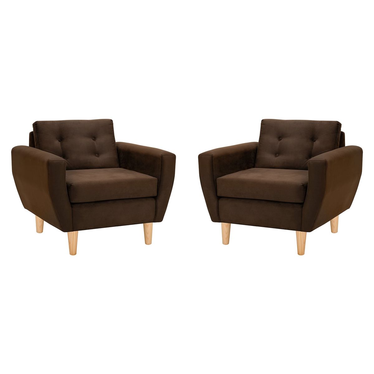 BODEVIR - Set Sofa Bote 1C Felpa 05 Chocolate