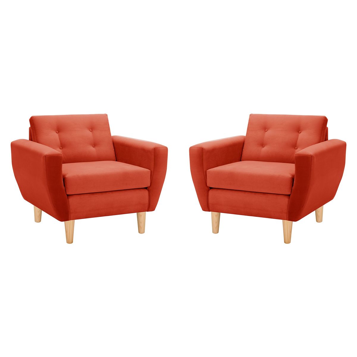 BODEVIR - Set Sofa Bote 1C Felpa 05 Naranja