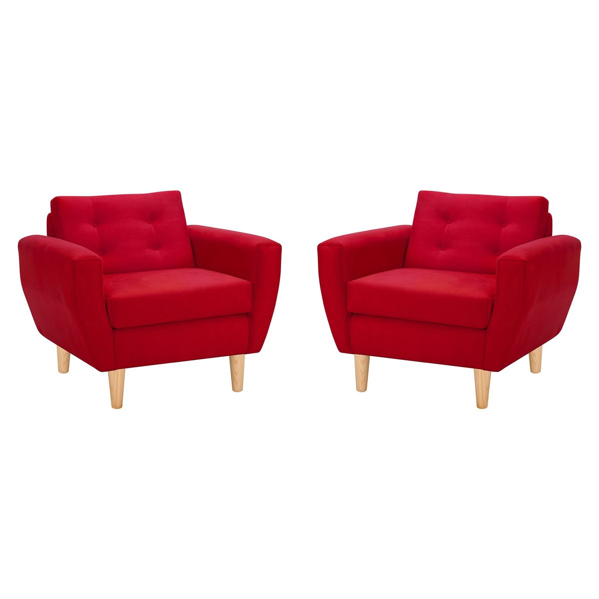 BODEVIR - Set Sofa Bote 1C Felpa 05 Rojo