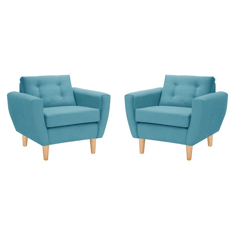 BODEVIR - Set Sofa Bote 1C Felpa 05 Turquesa
