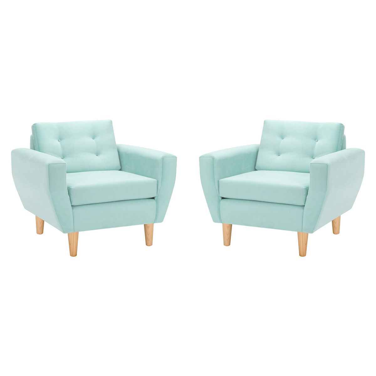 BODEVIR - Set Sofa Bote 1C Felpa 05 Verde Agua