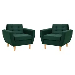 BODEVIR - Set Sofa Bote 1C Felpa 05 Verde Botella