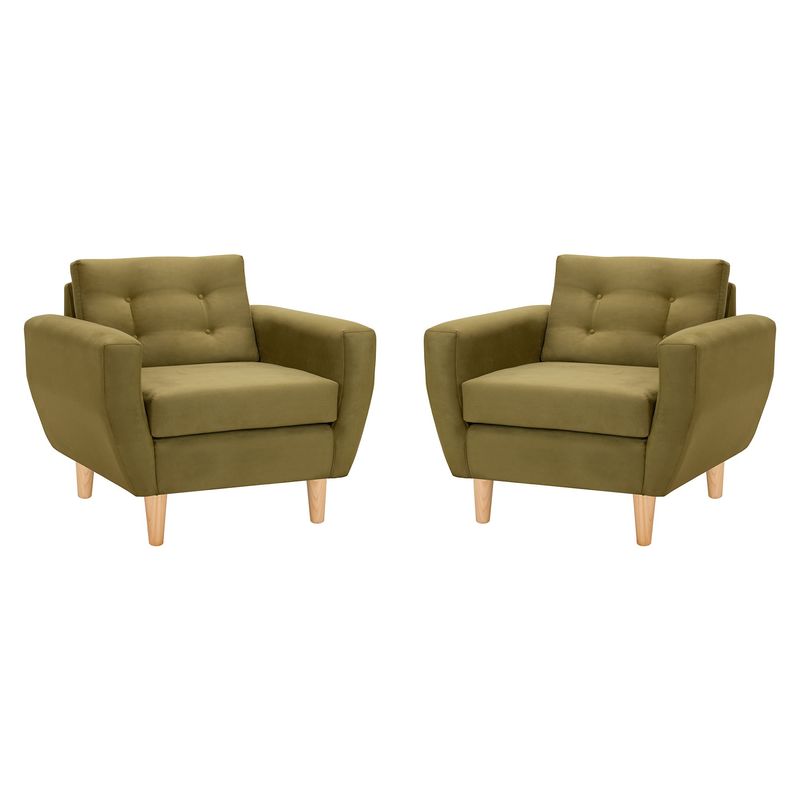 BODEVIR - Set Sofa Bote 1C Felpa 05 Verde Musgo