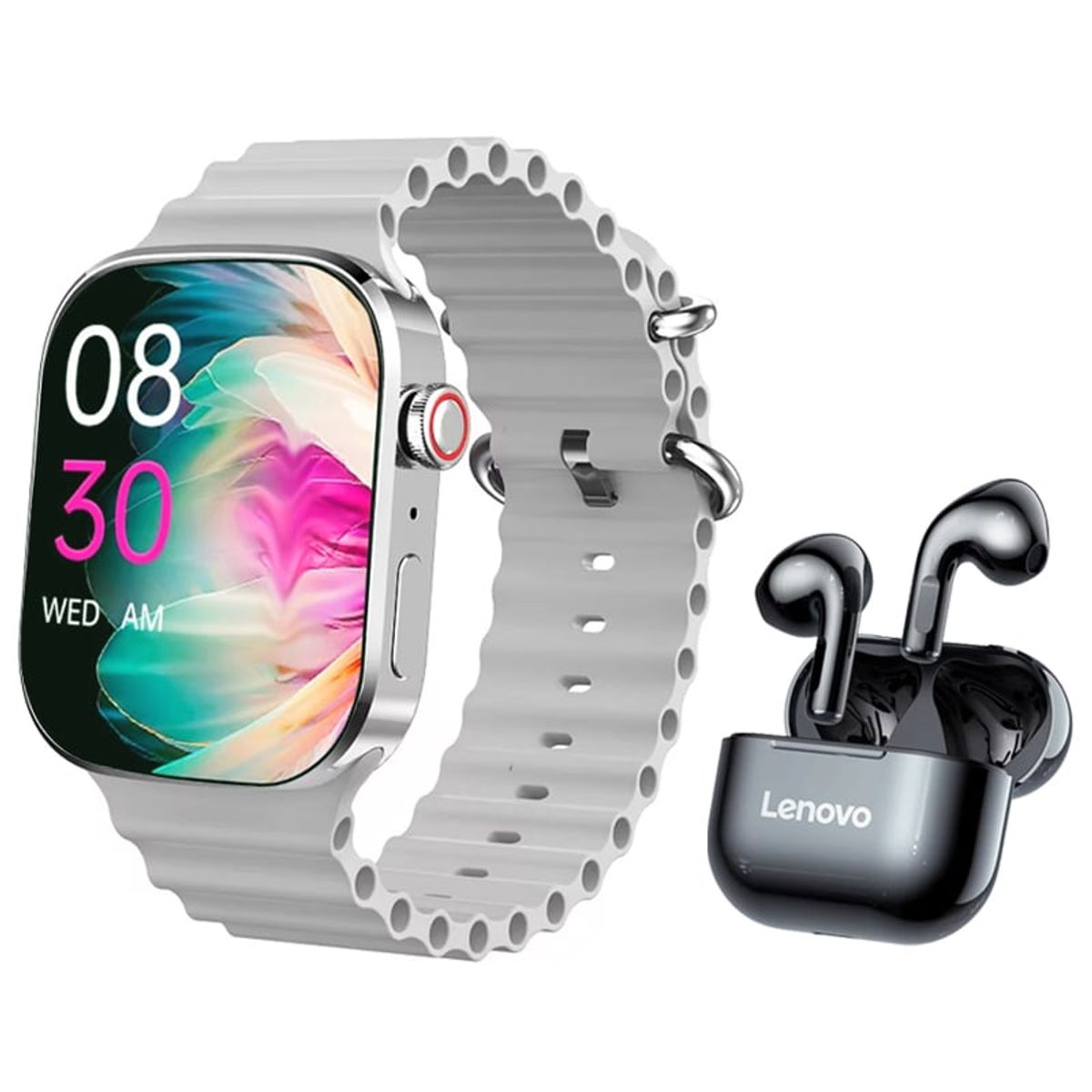 LENOVO - Audífonos Lenovo LP40-Negro y Toumi I9 Pro-W 2¸3inch Reloj inteligente