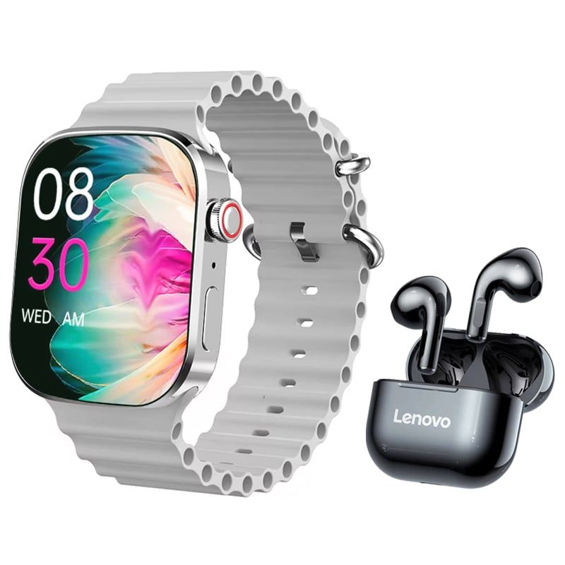 LENOVO - Audífonos Lenovo LP40-Negro y Toumi I9 Pro-W 2¸3inch Reloj inteligente