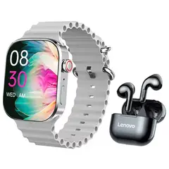 LENOVO - Audífonos LP40-Negro y Toumi I9 Pro-W 2¸3inch Reloj inteligente