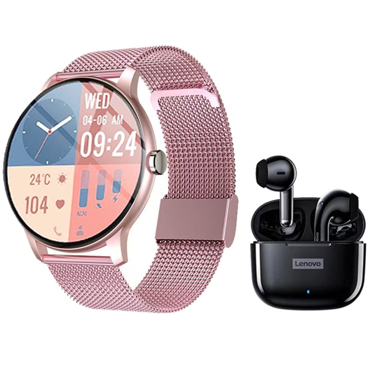 LENOVO - Audífonos Lenovo LP40 Pro Negr Bluetooth y Fit Pro-P Reloj inteligente