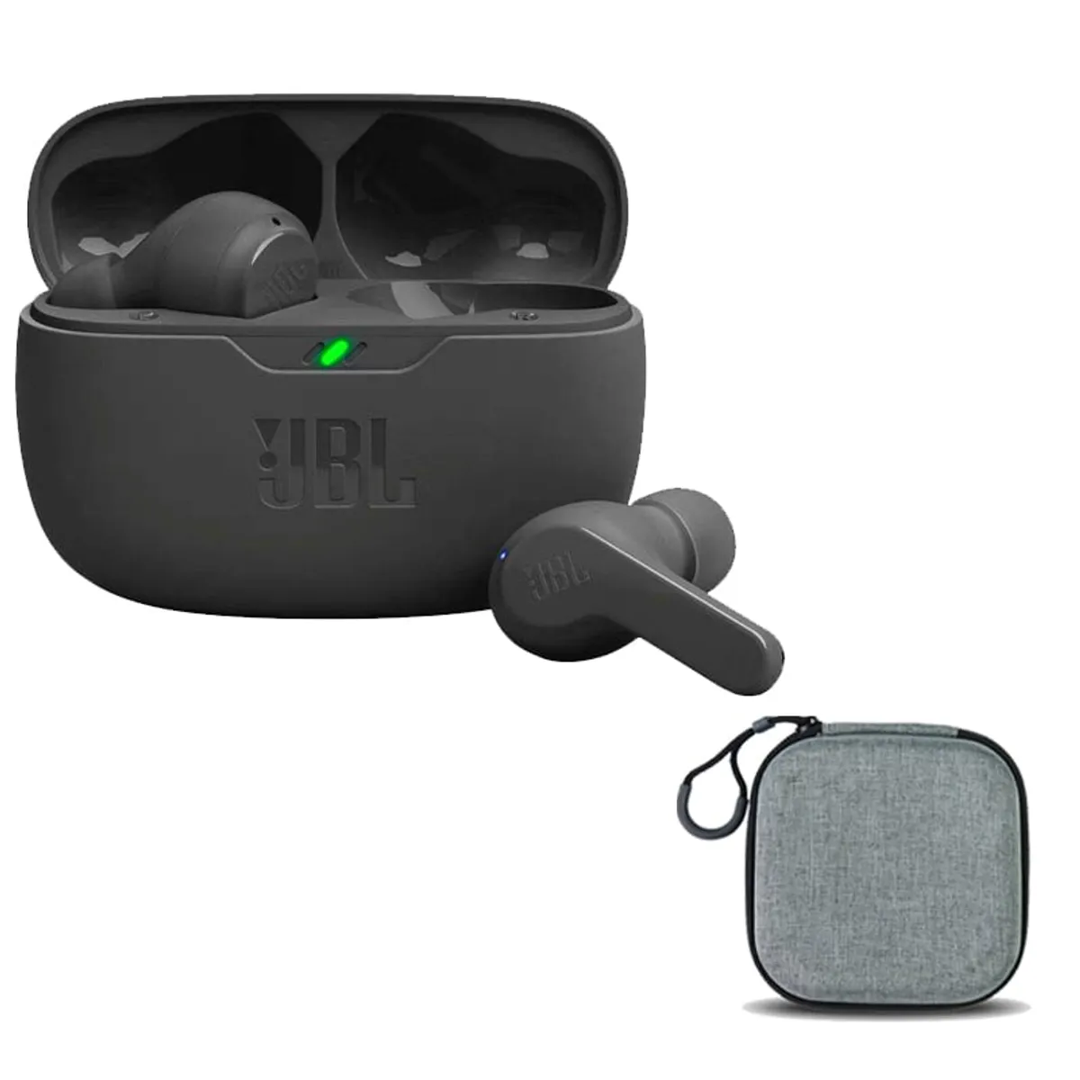 JBL - Audífonos Bluetooth JBL WAVE BEAM NC  Funda protectora Negro