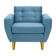 BODEVIR - Sofa Bote 1C Felpa 01 Azul Petroleo