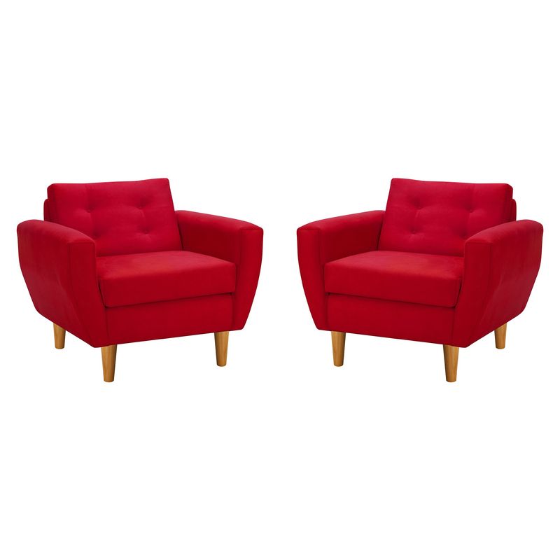 BODEVIR - Set Sofa Bote 1C Felpa 04 Rojo