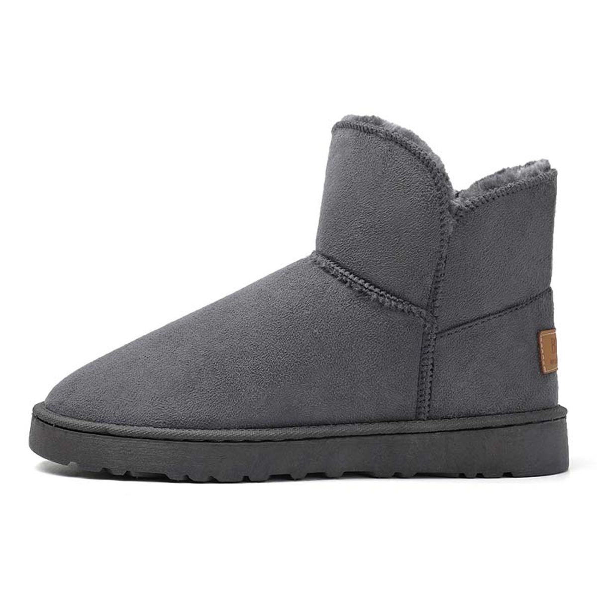 SHANDIAN - Botas mujer con chiporro Invierno Negro