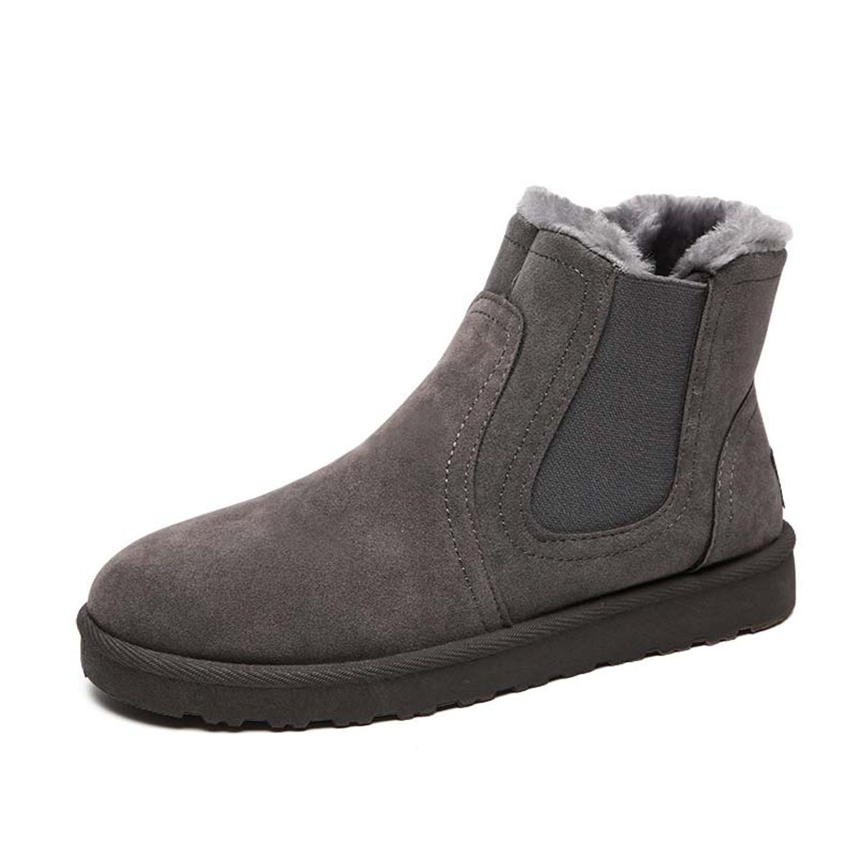 SHANDIAN - Botas mujer con chiporro Invierno Negro
