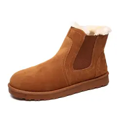 SHANDIAN - Botas mujer con chiporro Invierno Negro
