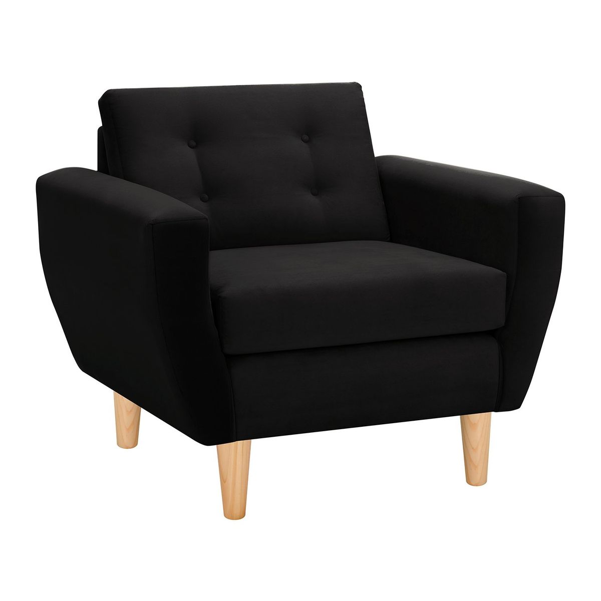 BODEVIR - Sofa Bote 1C Felpa 05 Negro
