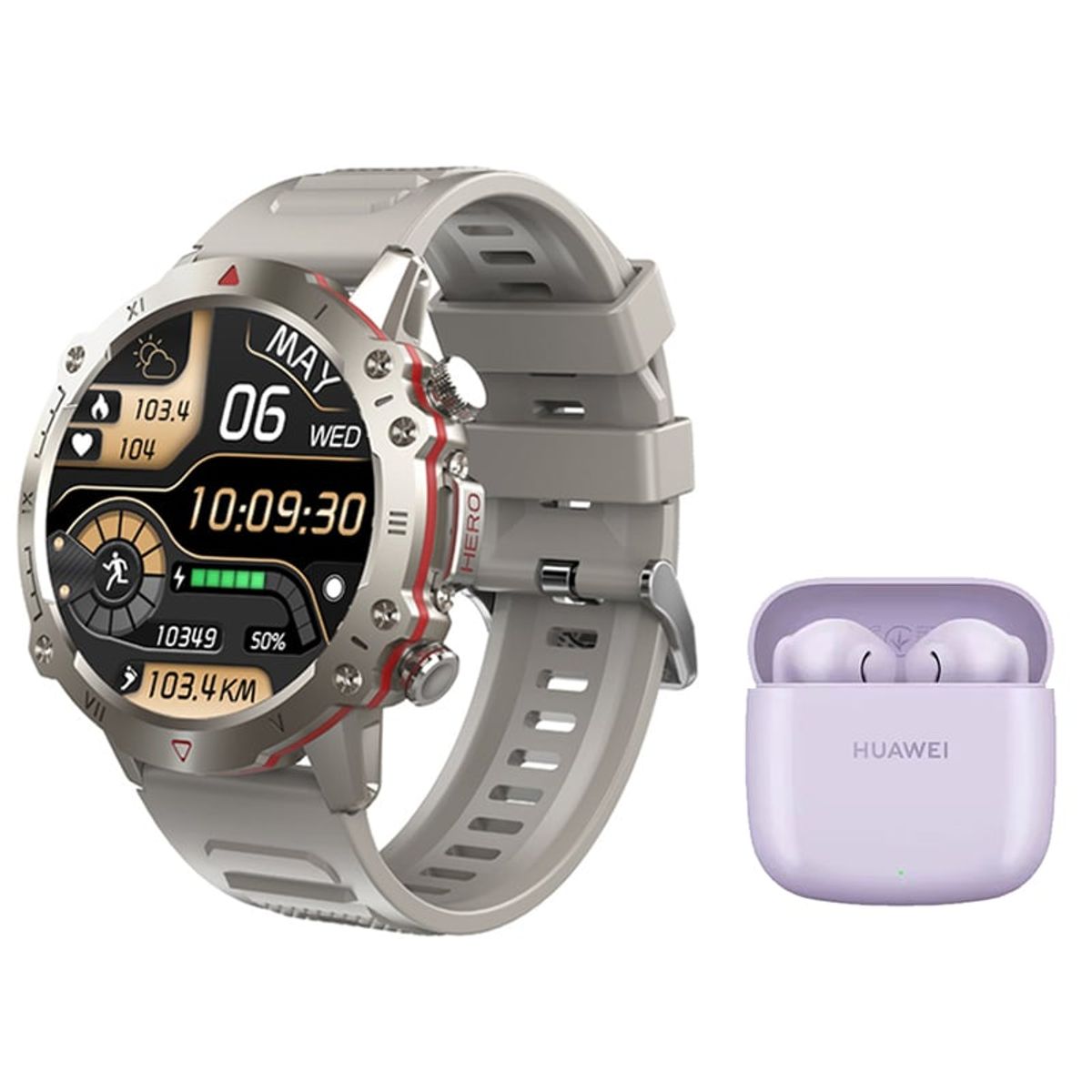 HUAWEI - Huawei Freebuds SE 2-Morado Audifonos y Toumi GT-D-G Reloj inteligente