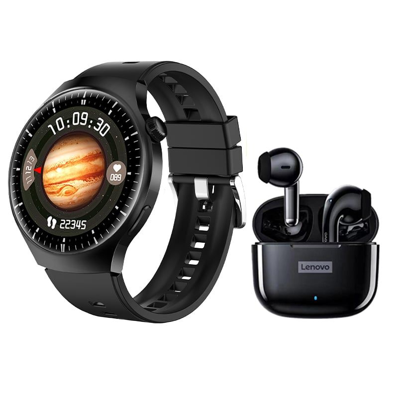 LENOVO - Smartwatch GT-H-B reloj inteligente Y Audifonos Lenovo LP40 Pro-Negro_