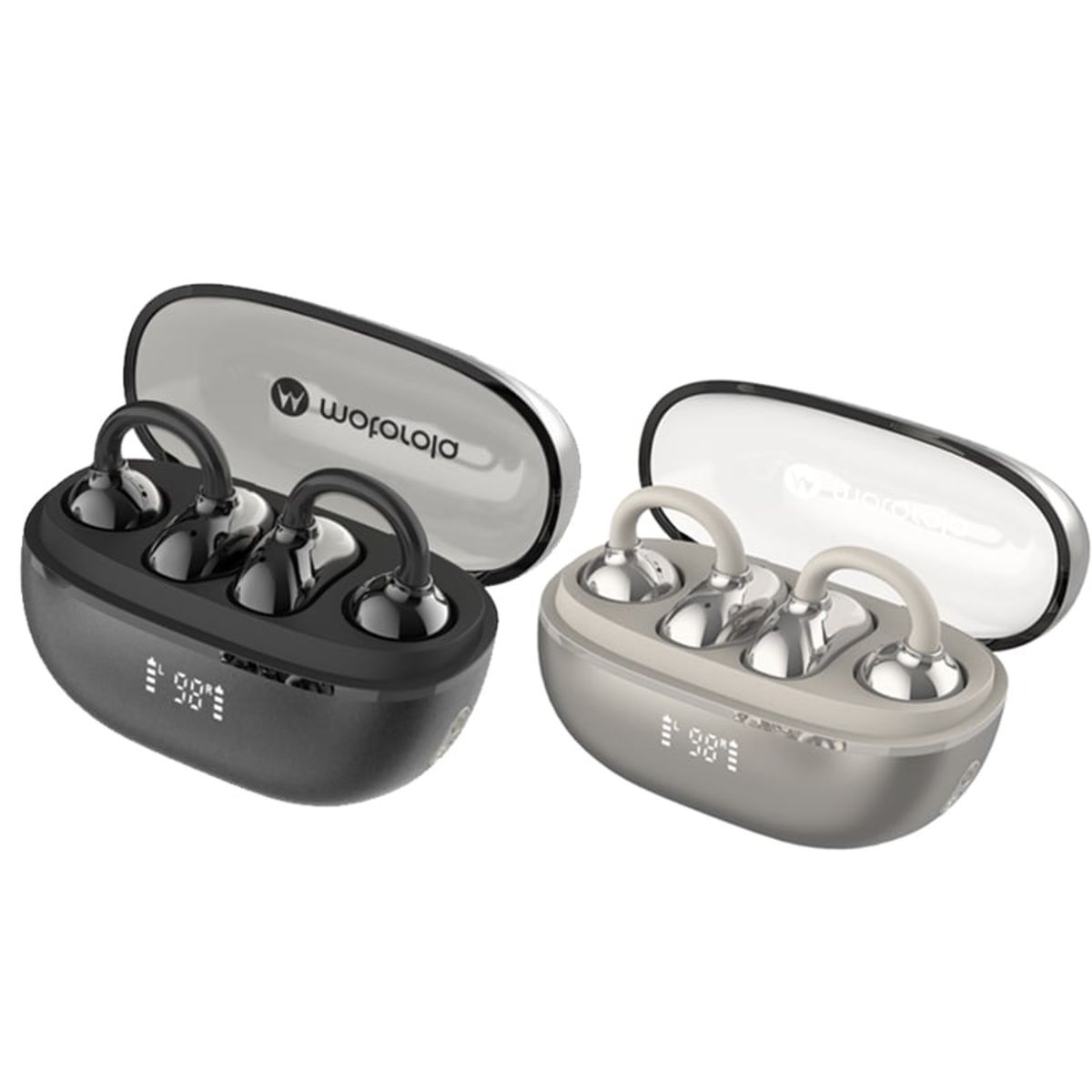 MOTOROLA - Set 2 De Audífonos Motorola Moto Buds C30-Negro y Blamco