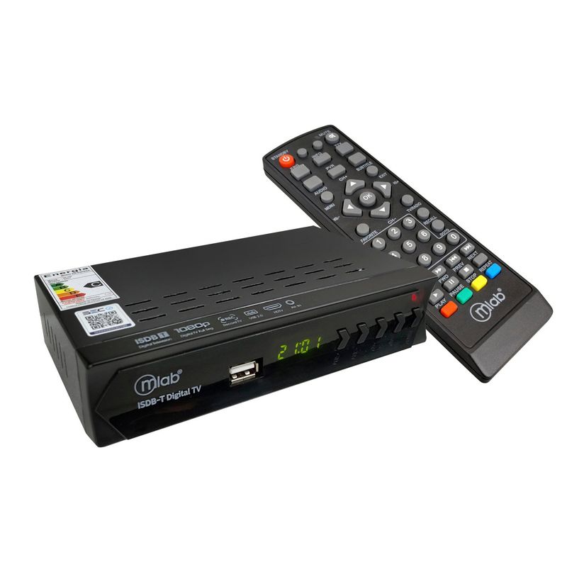 MLAB - Decodificador Señal TV Digital ISDB-T Terrestre Mlab Con Antena y HDMI