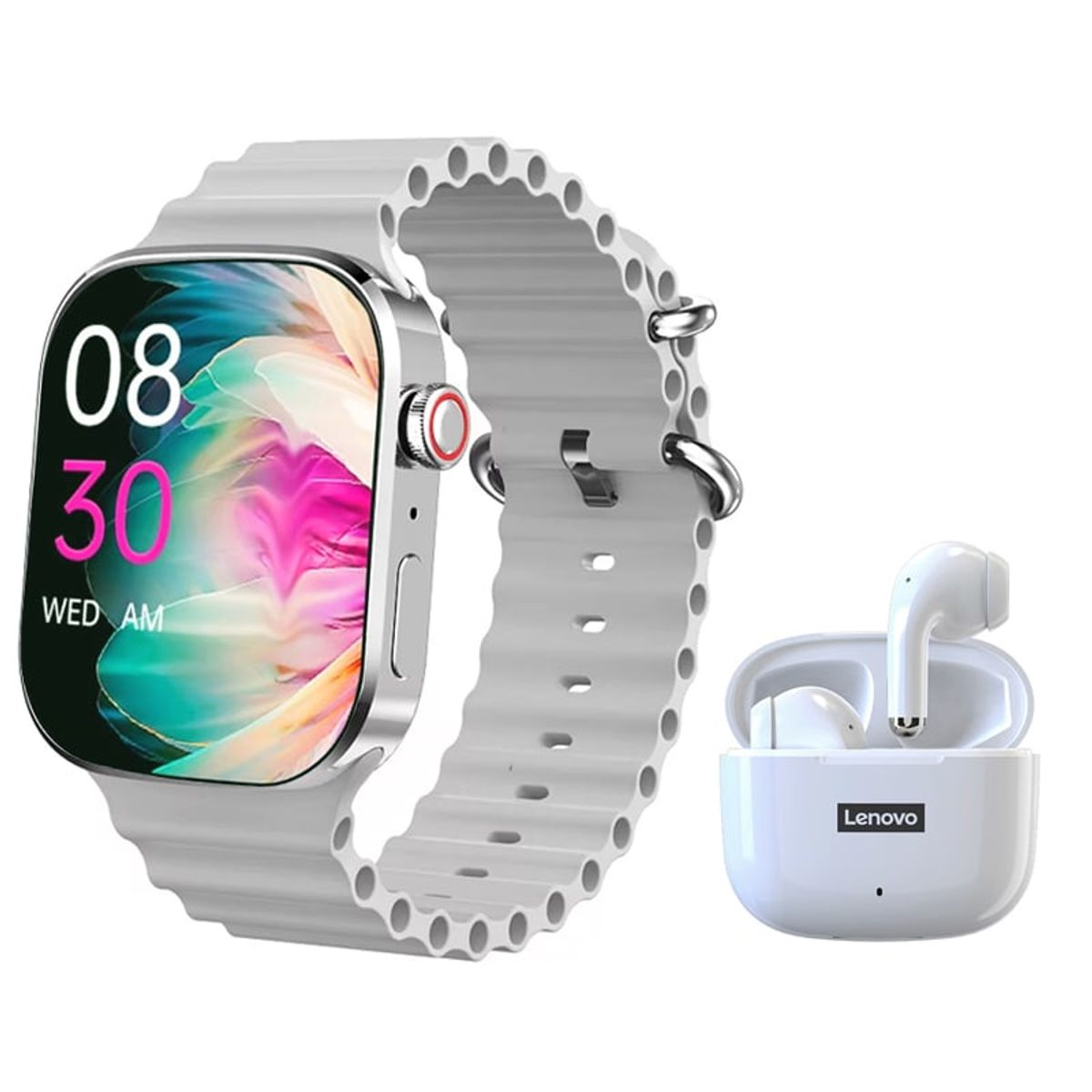 LENOVO - Audífonos Bluetooth Lenovo LP40 Pro y Smartwatch I9 Pro Max 2¸3inch