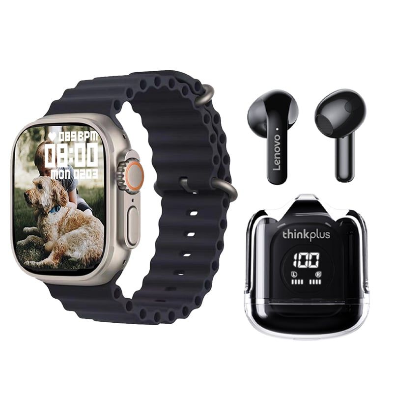 LENOVO - Lenovo XT65 De Audífonos tws-Negro y Toumi Watch S8-Negro