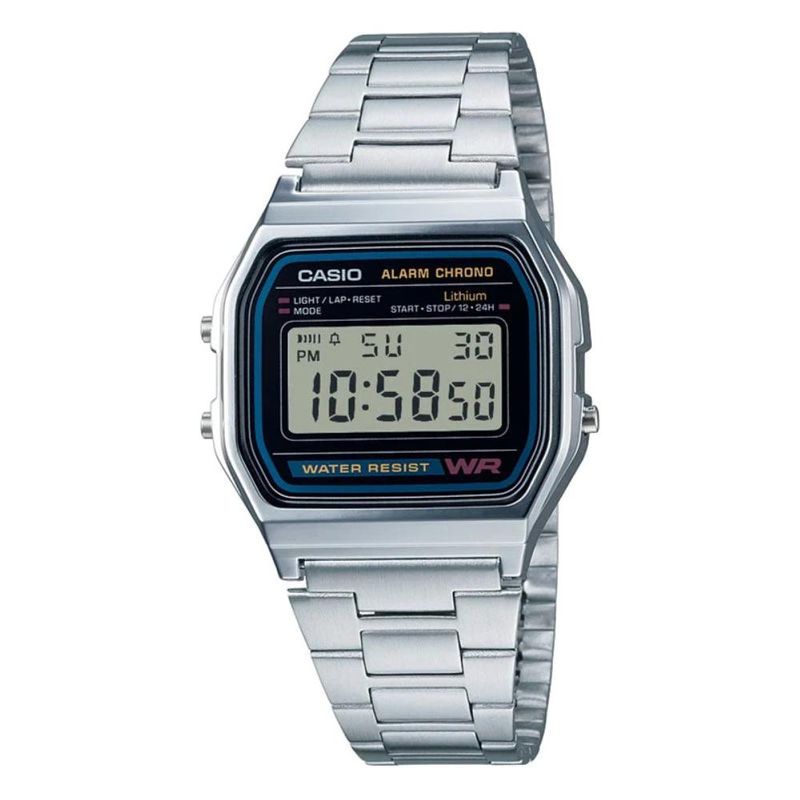 CASIO - Reloj A158wa-1df Unisex Digital Metal - Plateado
