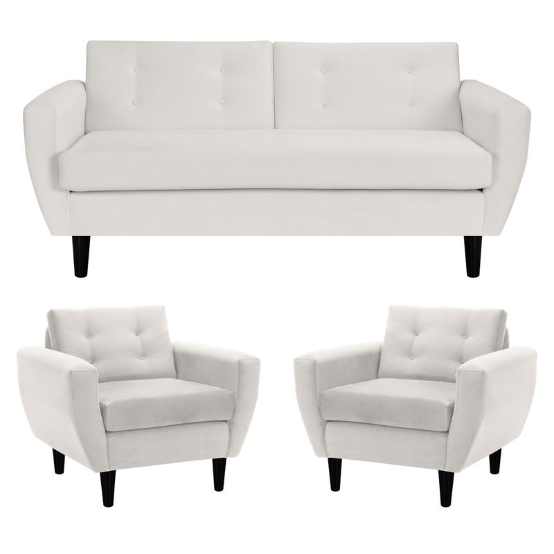 BODEVIR - Sofa Bote 3C+1+1 Felpa 00 Crudo