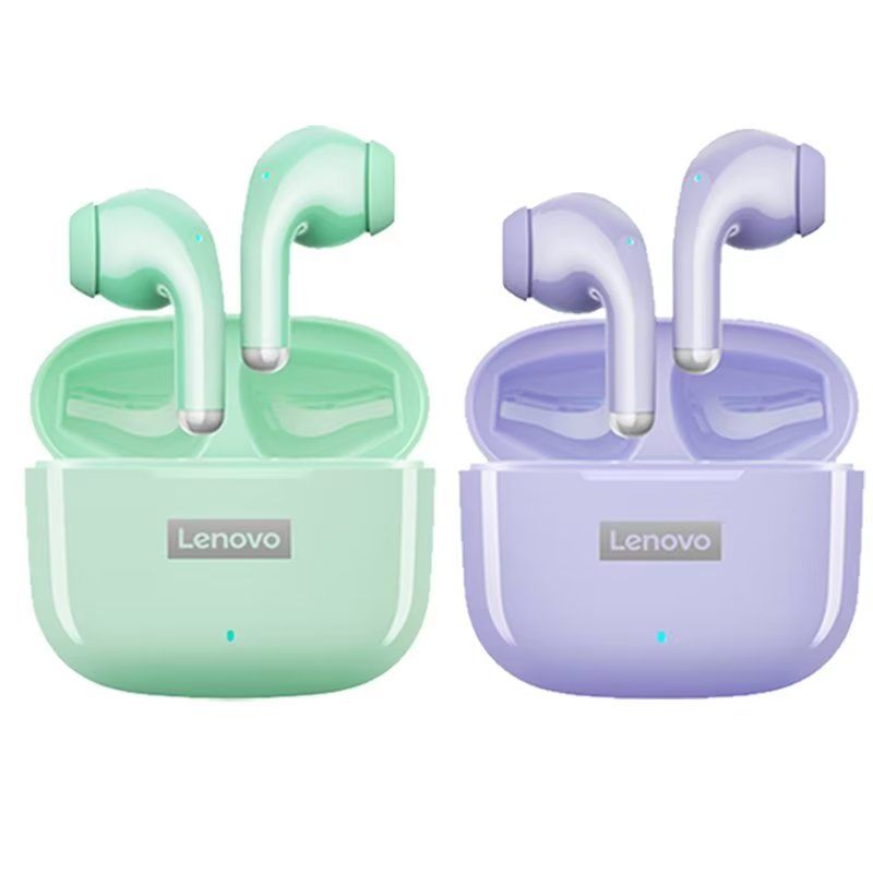LENOVO - Set de 2 audífonos Lenovo LP40 Pro TWS - Verde y Morado