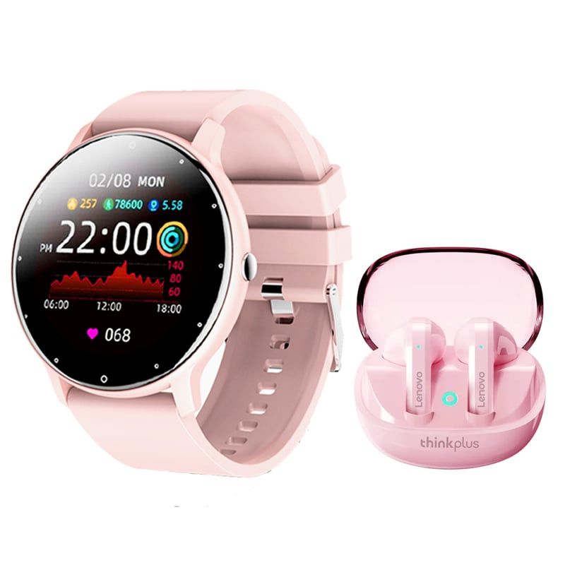 LENOVO - Audífonos Lenovo X22 BT53-Rosa y Toumi FIT 2-P Reloj inteligente