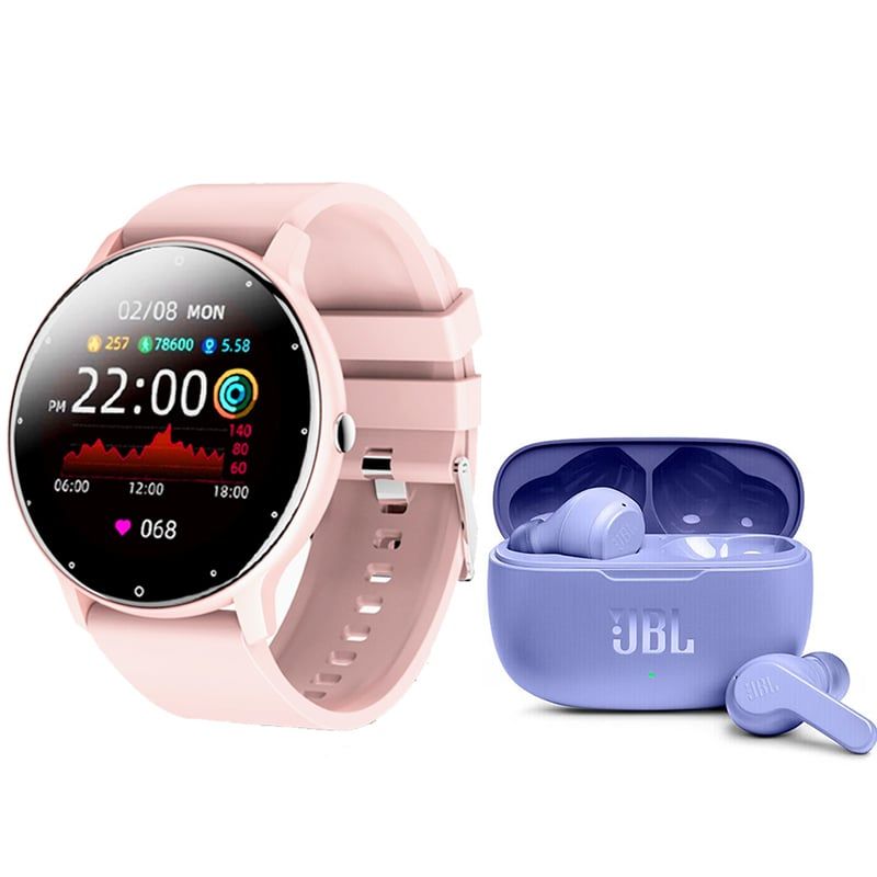 JBL - JBL Wave 200 Tws Audífono-Morado y Toumi Watch Fit 2-P