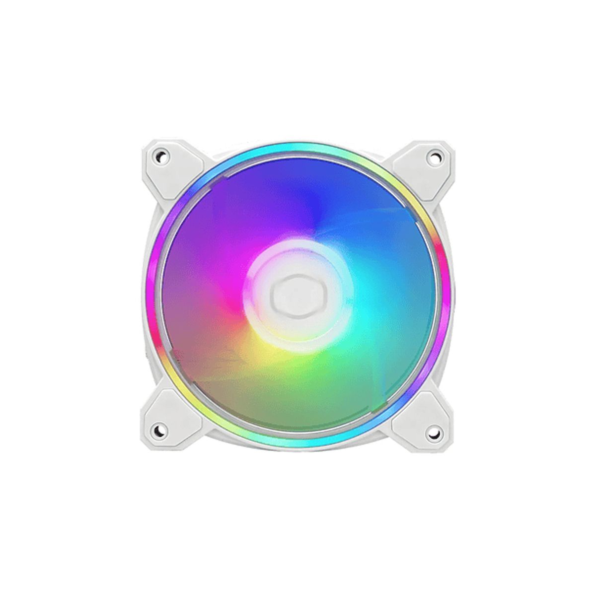 COOLER MASTER - Ventilador 120mm Cooler Master MasterFan MF120 Halo2, Color Blanco