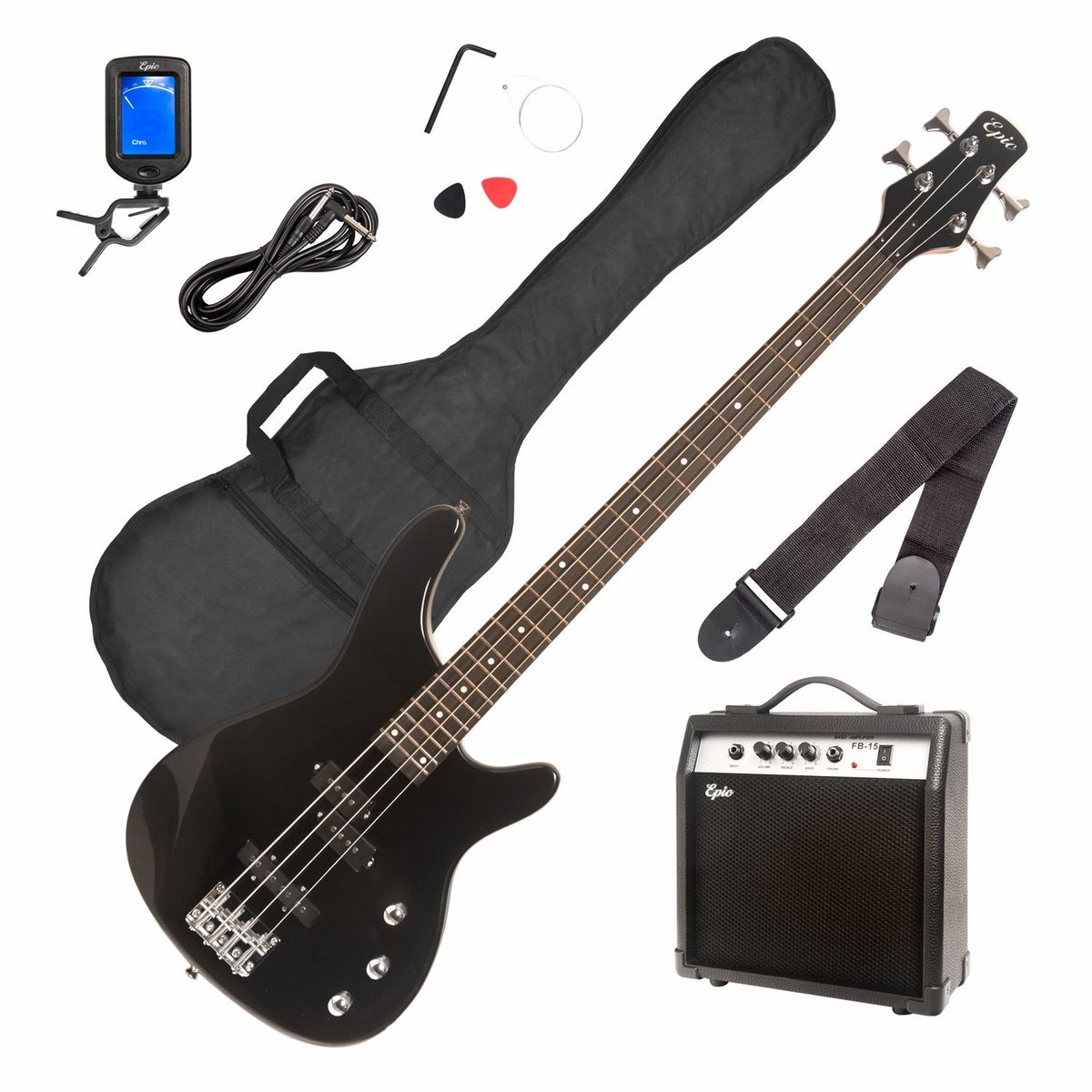 EPIC - Pack Bajo Electrico Epic 43 Pulgadas con Amplificador 15W