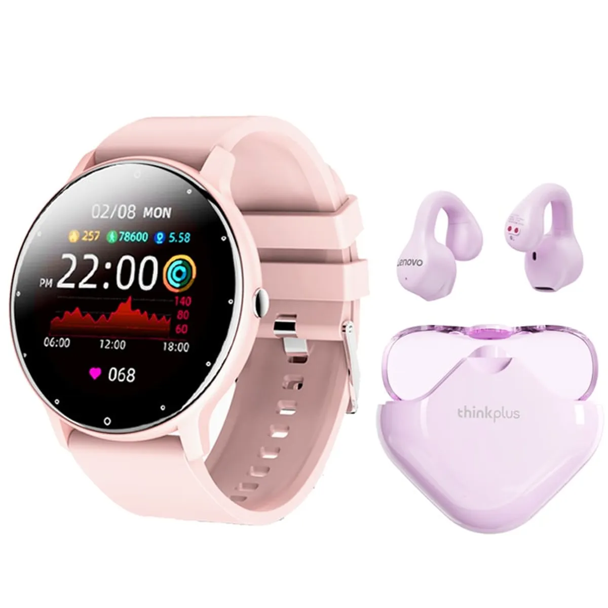 LENOVO - Lenovo XT61 De Audífonos tws y Toumi Watch Fit 2 Reloj inteligente