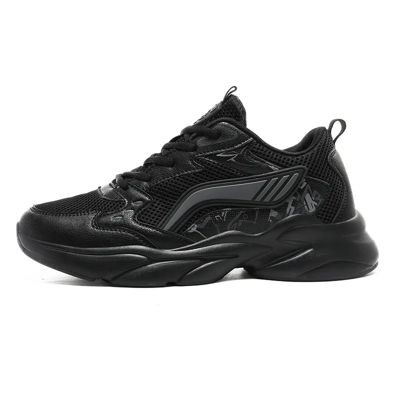 SHANDIAN - Zapatillas Running Plataforma Hombre Negro