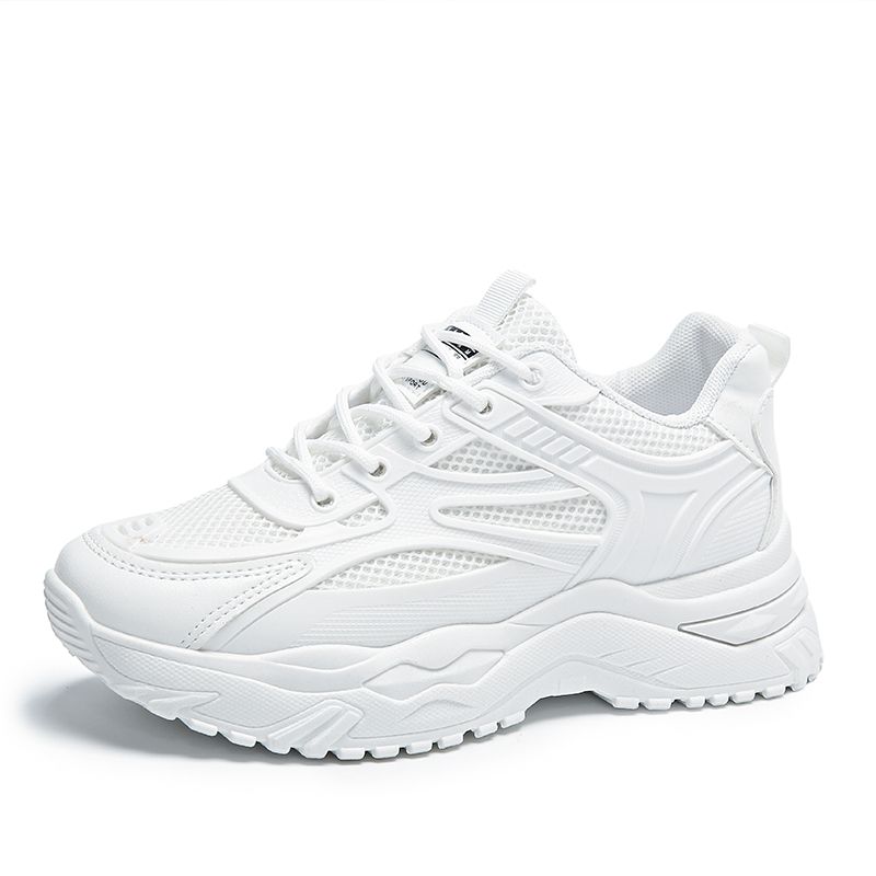 SHANDIAN - Zapatillas Plataforma Mujer Beige