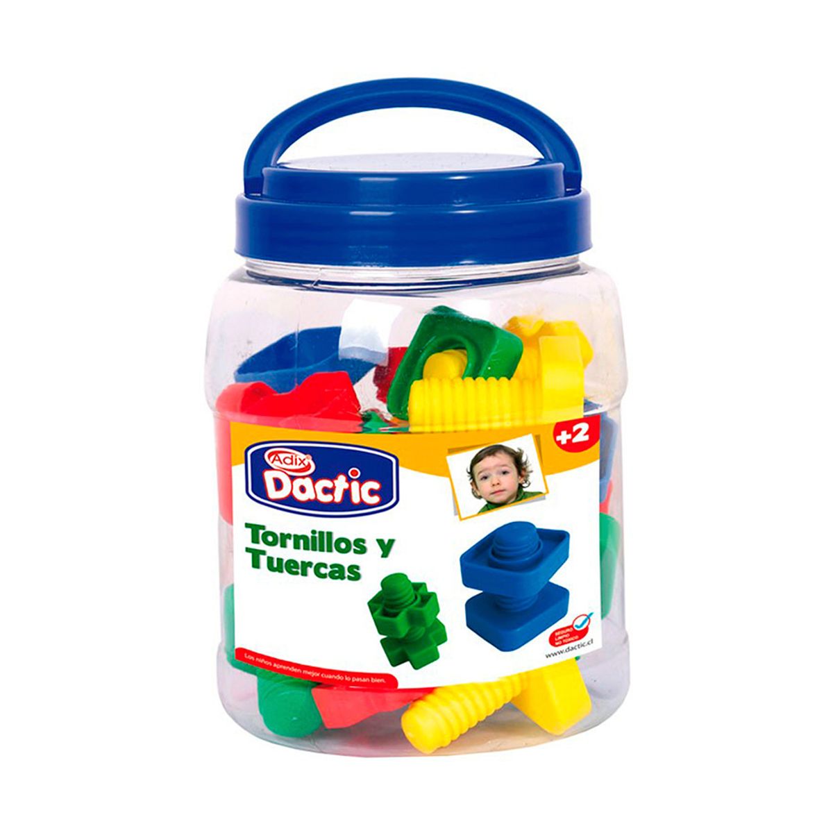 DACTIC - Tornillo y Tuerca Plastico para armar Dactic 32 uds