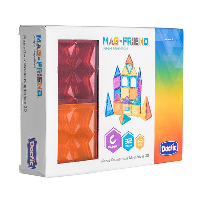 DACTIC - Pieza Geometrica Magnetica 3D Dactic Mag-Friend 32 uds