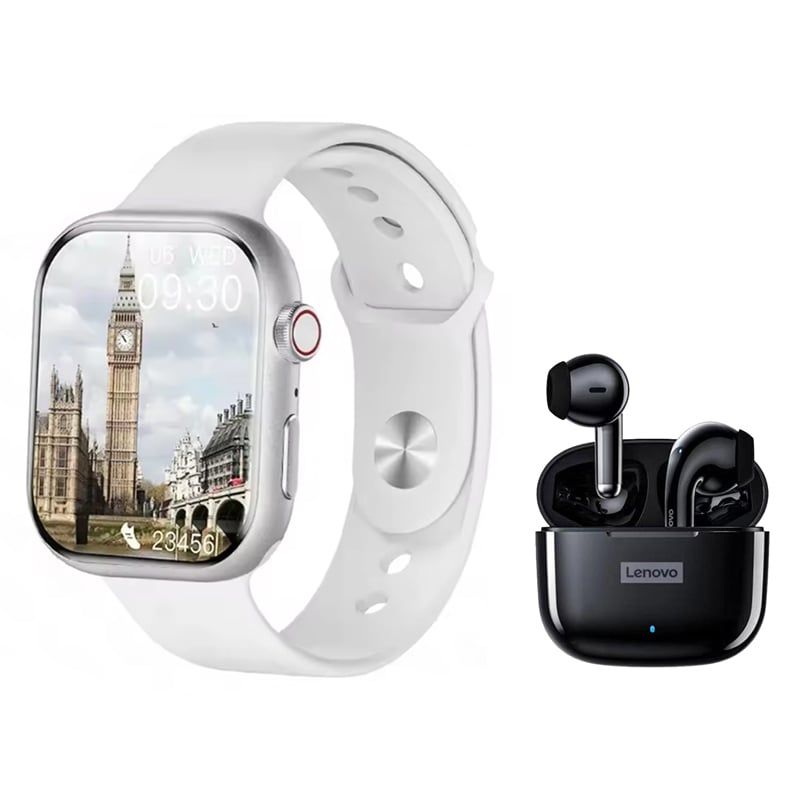 LENOVO - Lenovo LP40 PRO N Audífonos Bluetooth y S10 reloj inteligente W