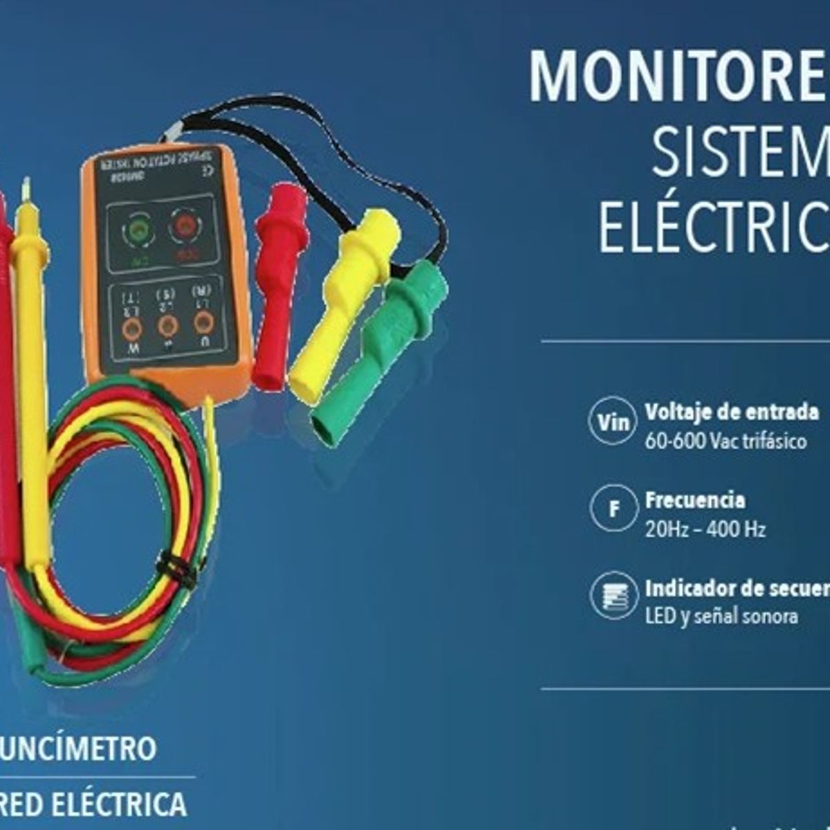 GENERICO - Comprobador de fase Trifásico - Secuenciometro