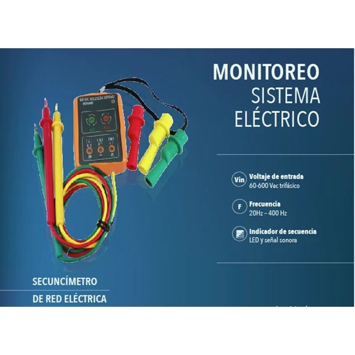 GENERICO - Comprobador de fase Trifásico - Secuenciometro