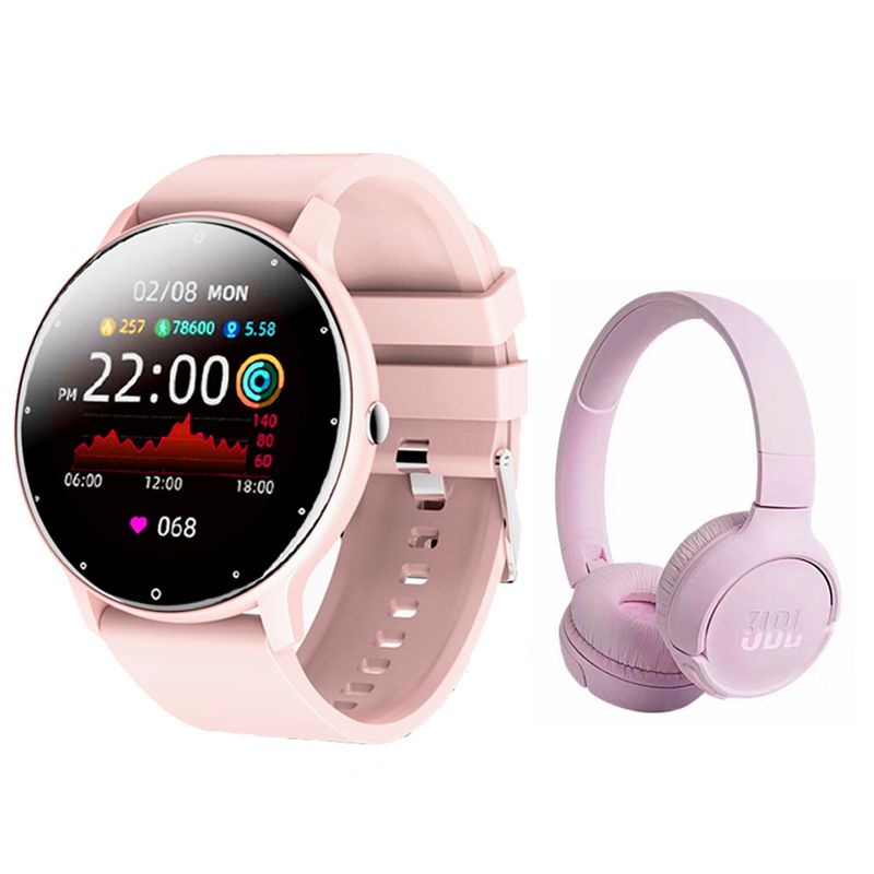 JBL - Audífonos JBL 510BT-Rosa y Toumi Fit 2-P watch Reloj inteligente
