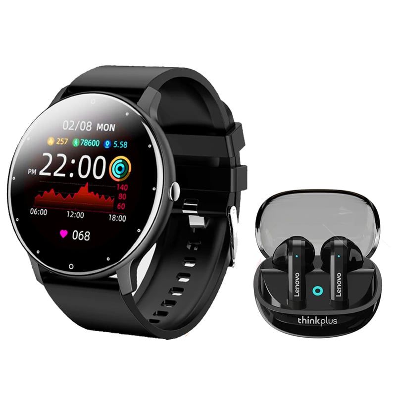 LENOVO - Audífonos Lenovo X22 BT53-Negro y Toumi FIT 2-B Reloj inteligente