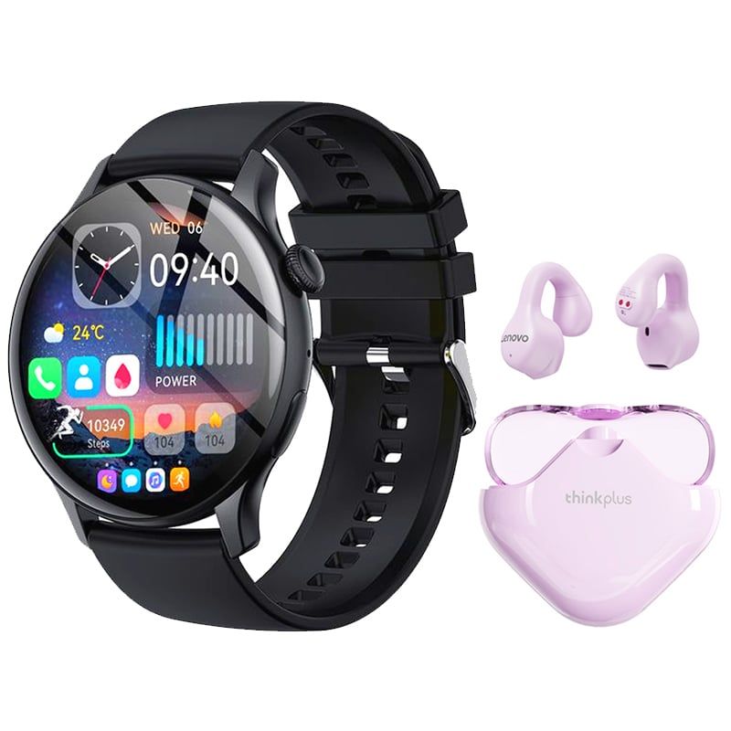 LENOVO - Toumi Watch GT-H5-B Amoled y Lenovo XT61 De Audífonos tws-Rosa