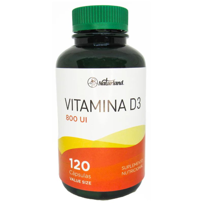 GENERICO - Vitamina D3 800UI 120 Cápsulas Naturland
