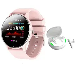 LENOVO - Audífonos xt92 de tws-Blanco y toumi fit 2 watch-Rosa