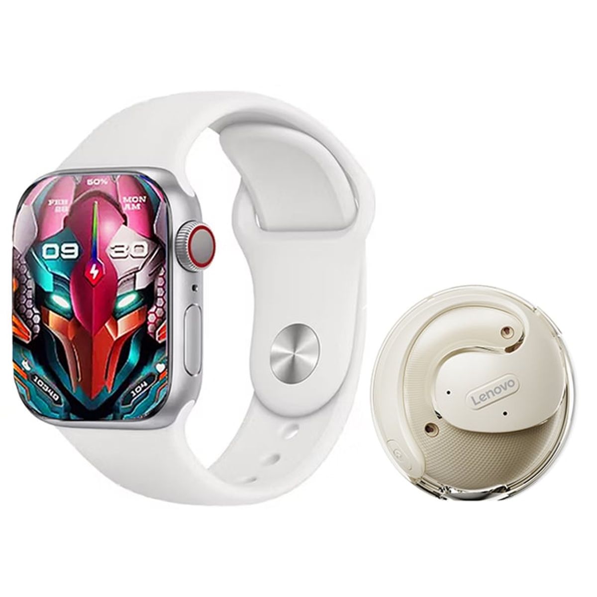 LENOVO - Audífonos Lenovo X15 PRO- Blanco y Toumi S9 Pro-W Reloj inteligente