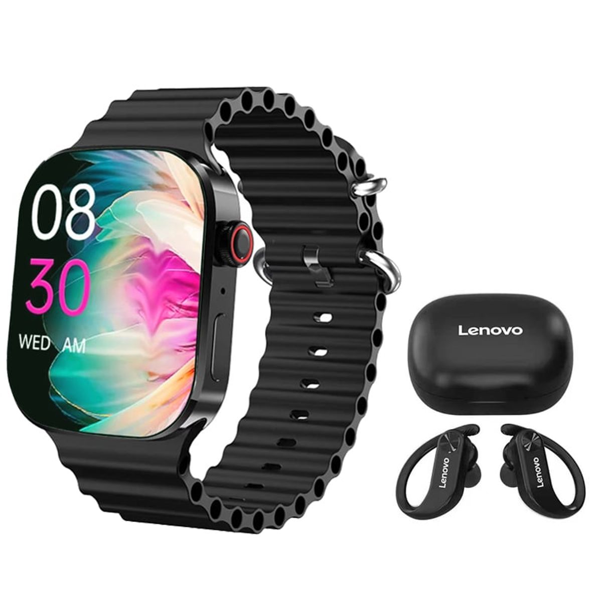 LENOVO - Audífonos Lenovo LP7 De  y Toumi I9 PRO MAX  Reloj inteligente-Negro t