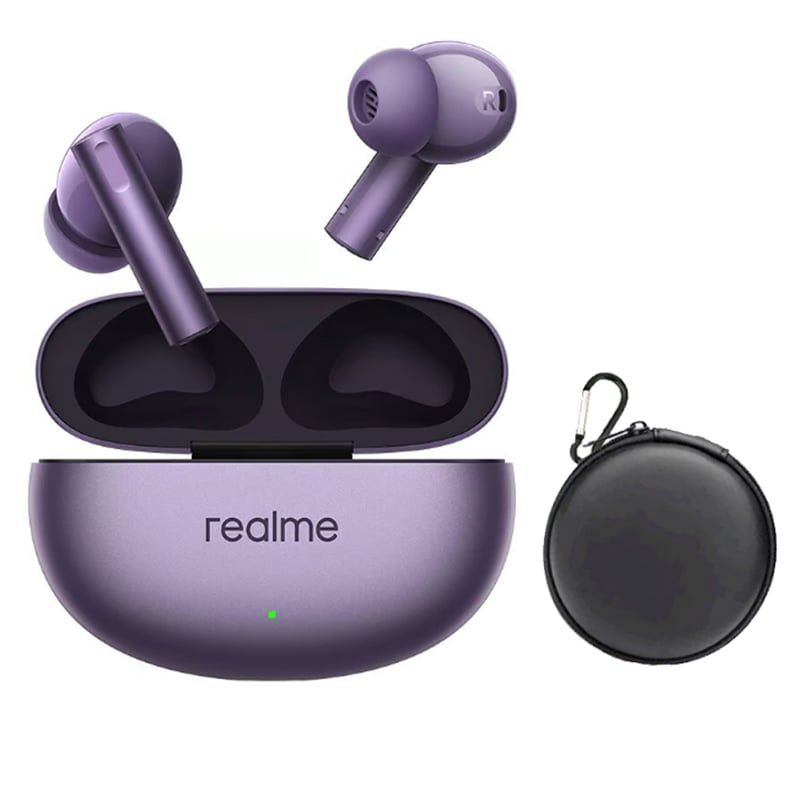 REALME - Audífonos Bluetooth Realme Buds Air 6-Morado y Estuche