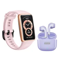 Smartwatch Band 6 Rosado + Audífonos inalámbricos LP4P Pro Lenovo Morado