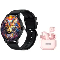 LENOVO - Toumi Watch GT-H9-B Amoled y LP40 Pro-Rosa De Audífonos tws