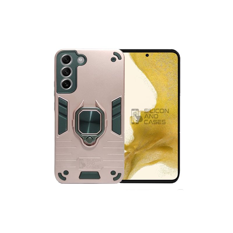 GENERICO - CARCASA ANILLO ANTIGOLPE PARA CELULAR SAMSUNG S22 COLOR COBRE